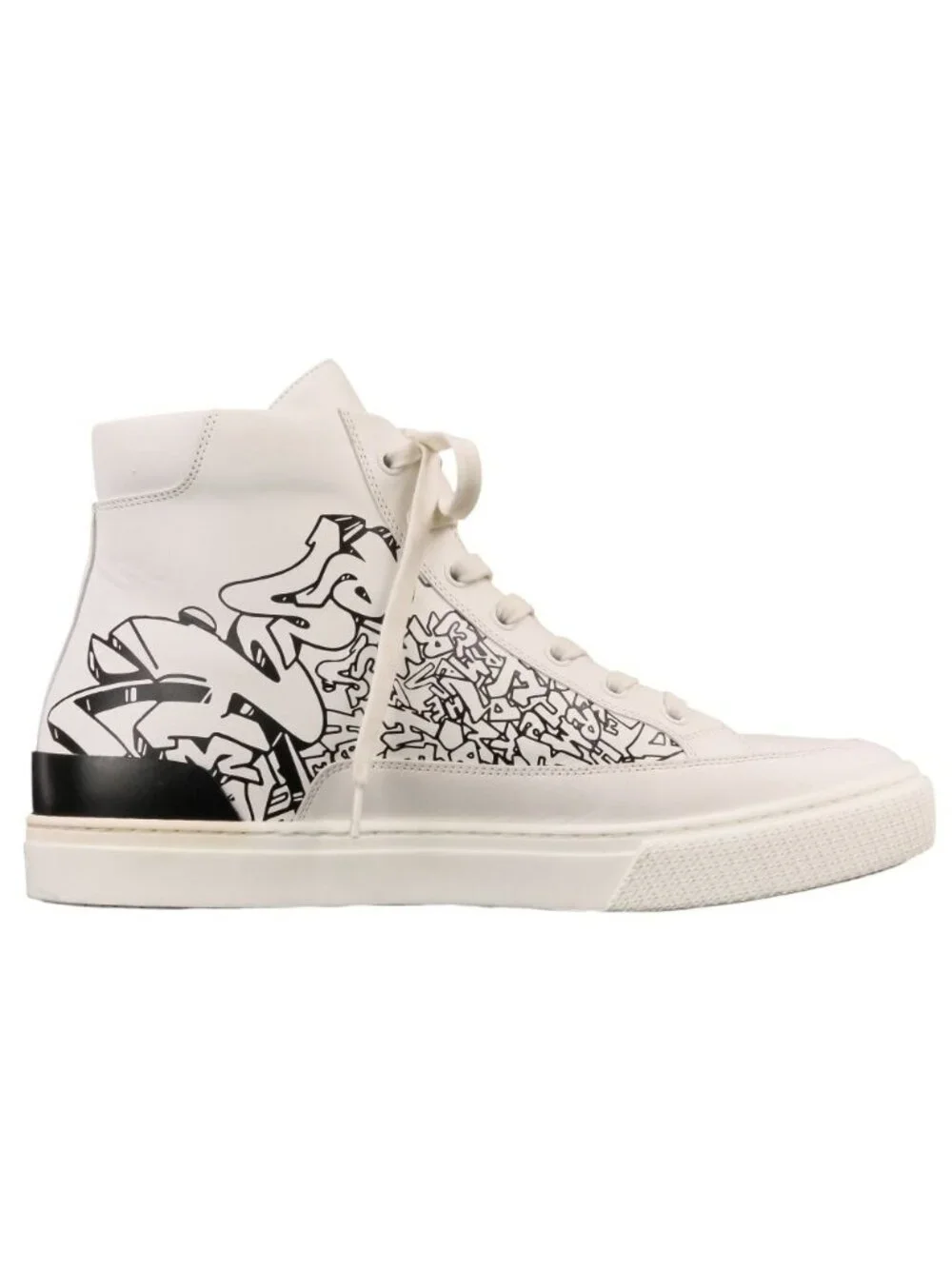 Hermes District Leather High Cut Sneakers White